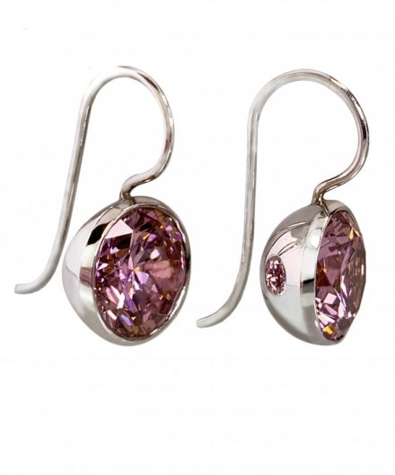 Alternative view of Ohrhänger Dakini klein mit Zirkonia Rosa