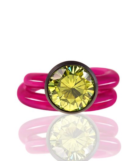 Alternative view of RING DAKINI SMALL BLACK