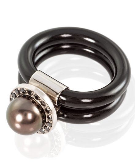 Alternative view of Ring Sia schwarze Diamanten