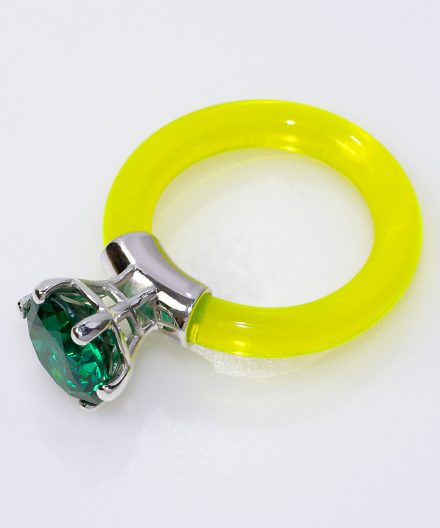 Alternative view of Ring Kishar XL mit Zirkonia Petrolgrün