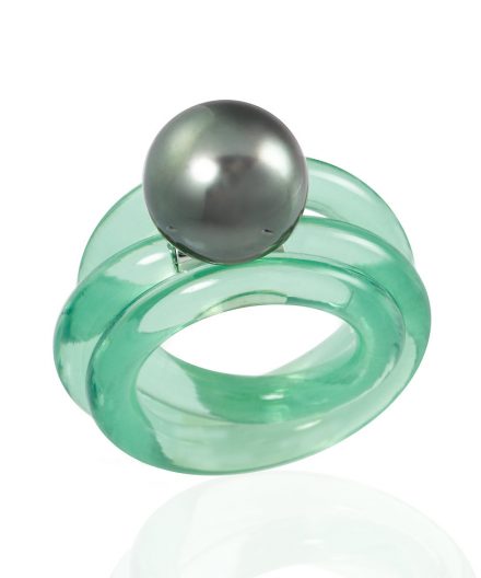 Ring Apollo Silber mit Tahitiperle