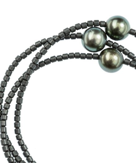 Alternative view of Bracelet Imra with Tahitian pearl