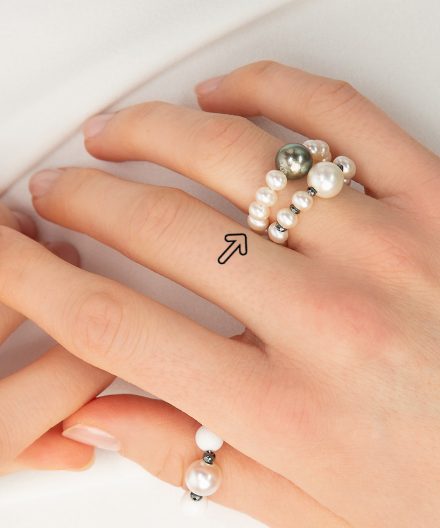 Alternative view of Ring Perle AB mit Tahitiperle