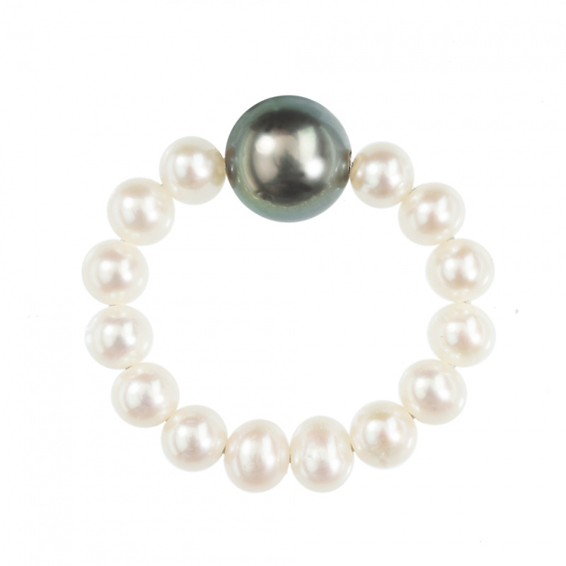 Ring Perle AB mit Tahitiperle